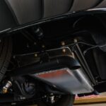 Underside of a black classic car
